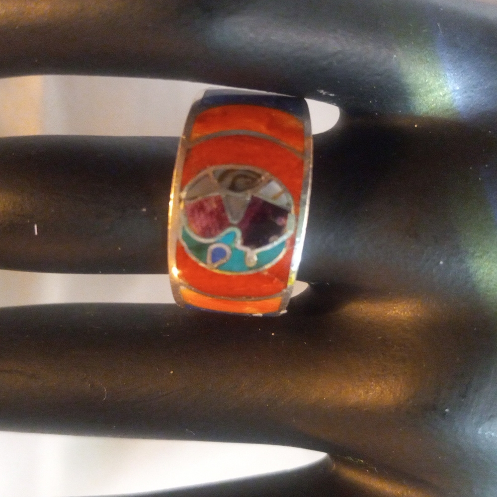 Sara 950 silver mosaic ring